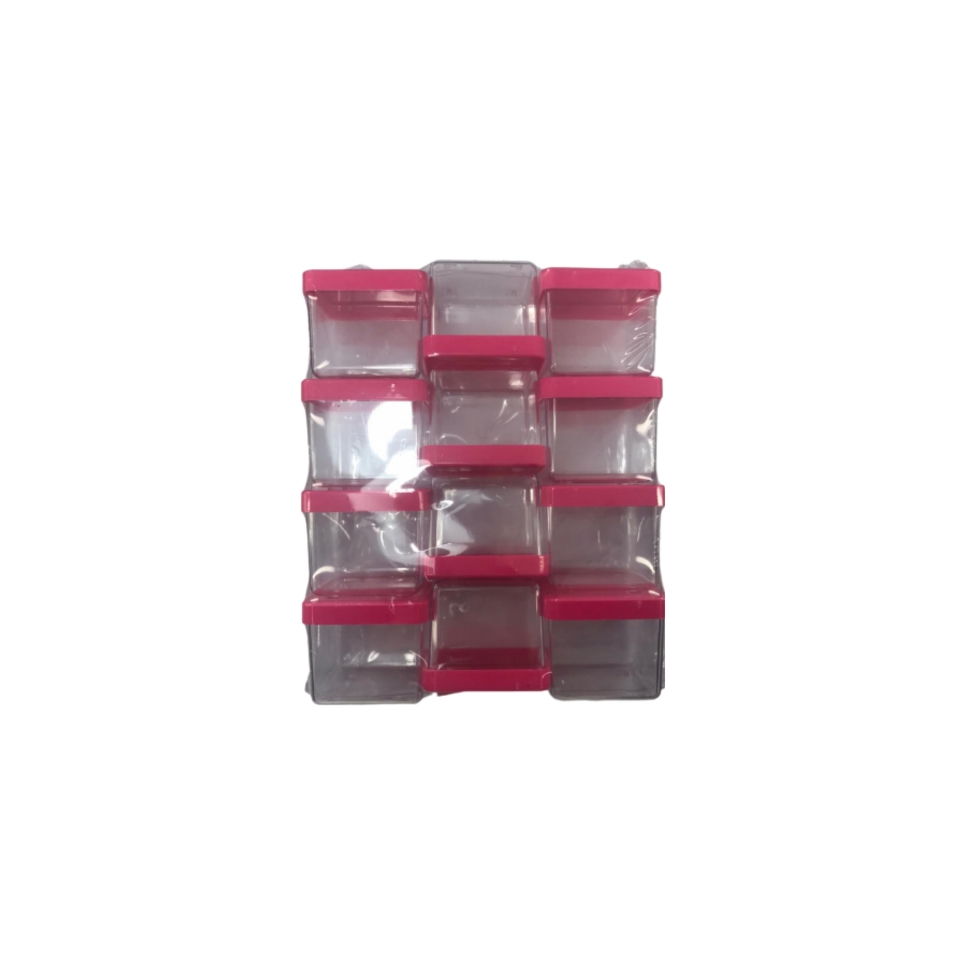 Caixa Acrílica 4x4 cm - Tampa Pink