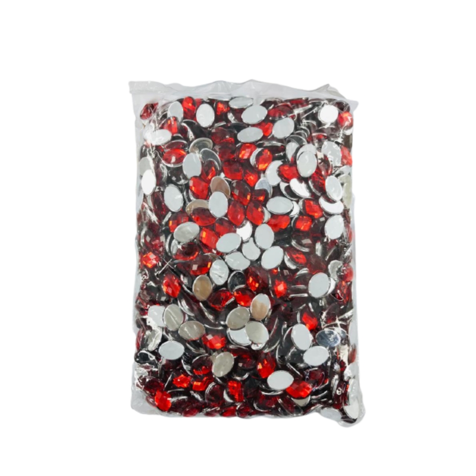 Chaton Oval 10x14 - Vermelho (SEM FURO)