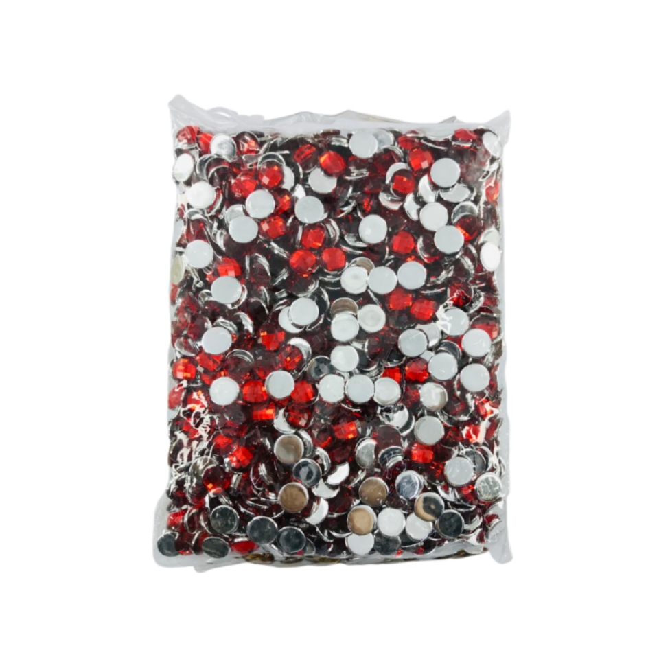 Chaton Redondo 12mm - Vermelho (SEM FURO)