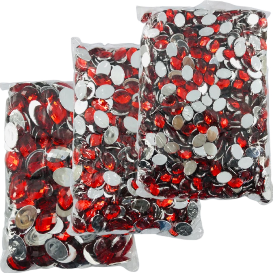 Chaton Oval 13x18 - Vermelho (SEM FURO)