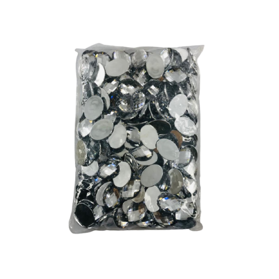 Chaton Oval 18x25 - Prata (SEM FURO)