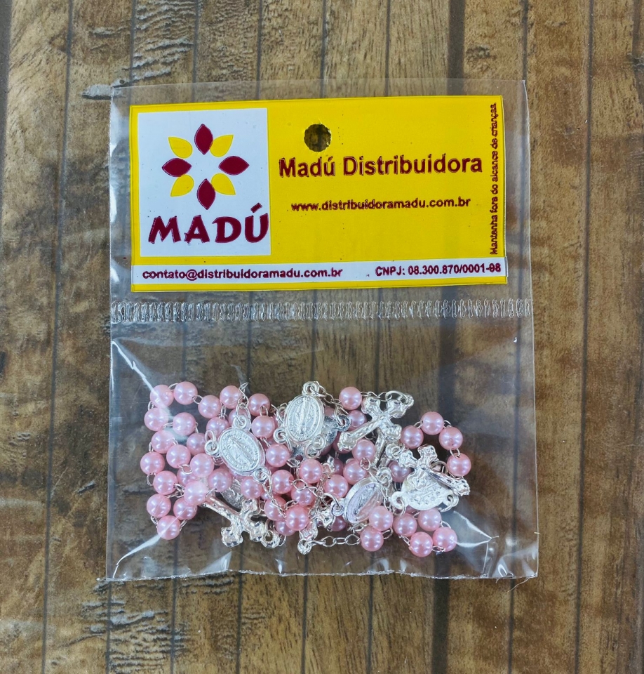 Mini Terço - Rosa Bebê