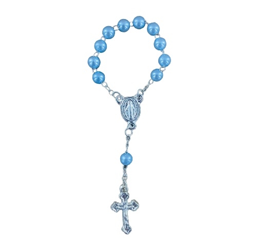 Mini Terço - Azul Bebê