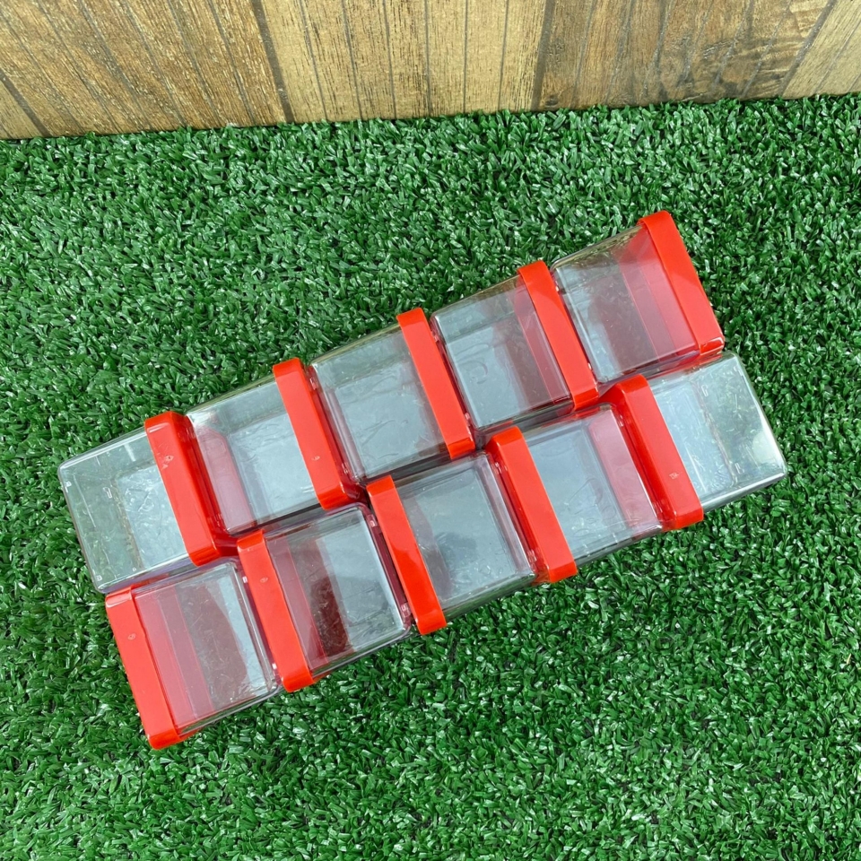 Caixa Acrílica 5x5cm - Tampa Vermelha