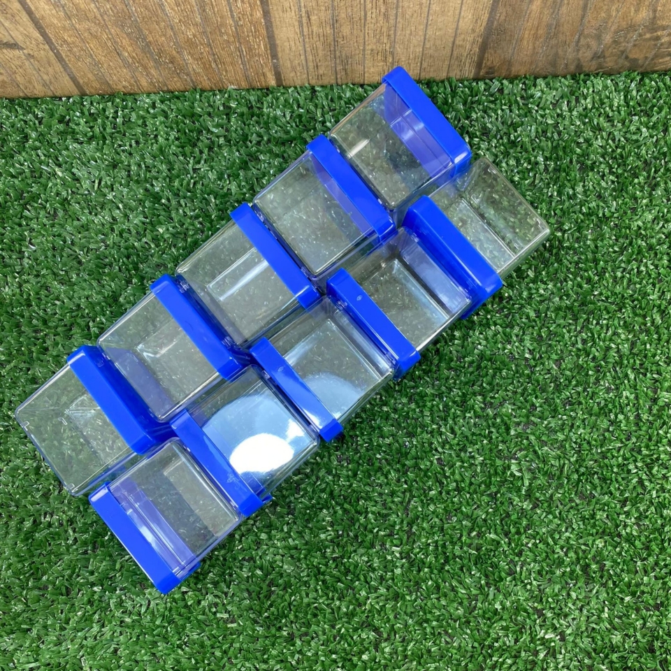 Caixa Acrílica 5x5cm - Tampa Azul Bic