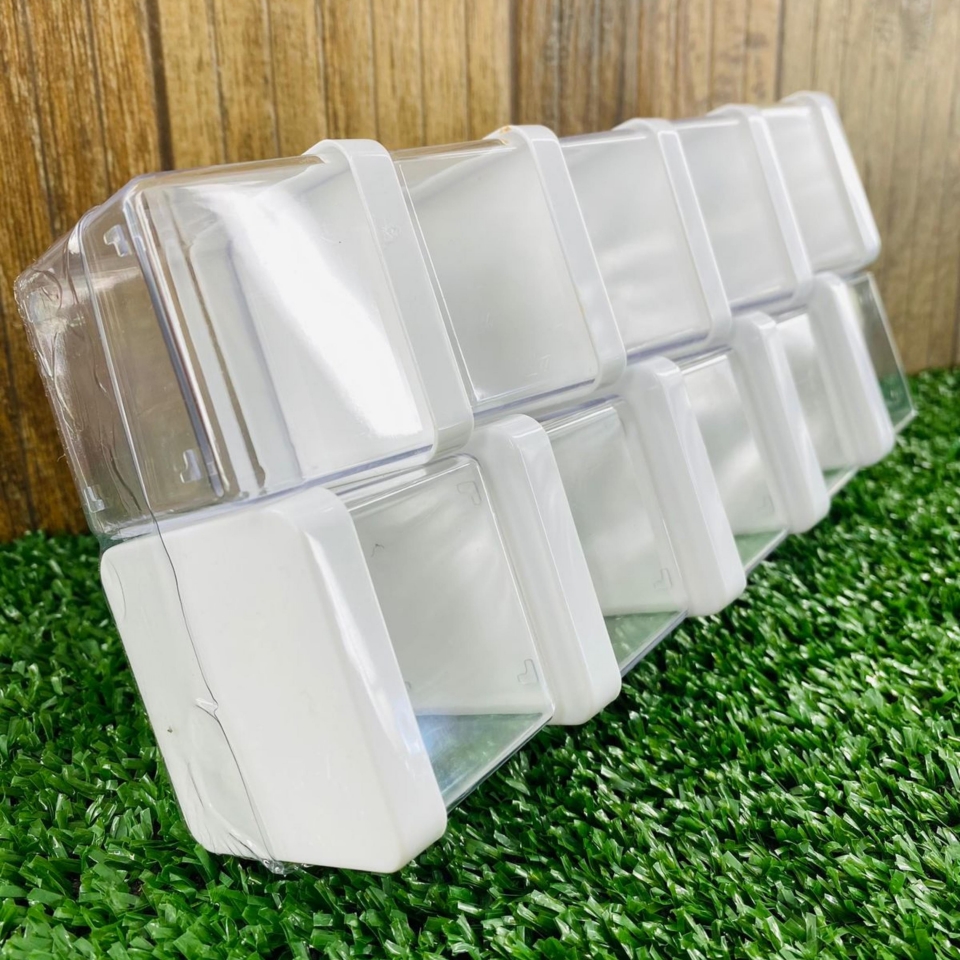 Caixa Acrílica 5x5cm - Tampa Branca