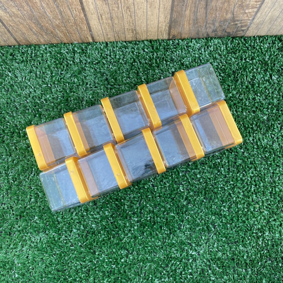 Caixa Acrílica 5x5cm - Tampa Ouro Perolado