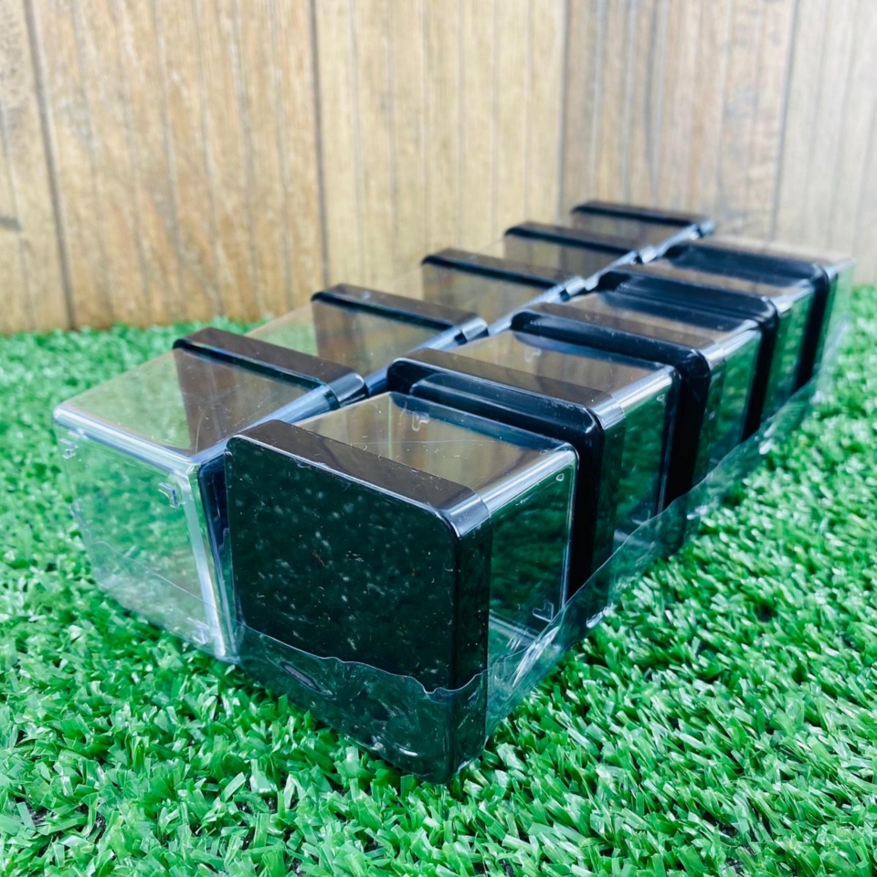 Caixa Acrílica 5x5cm - Tampa Preto