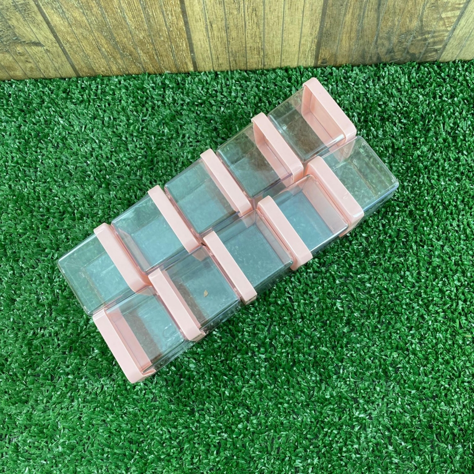 Caixa Acrílica 5x5cm - Tampa Rosa Bebe