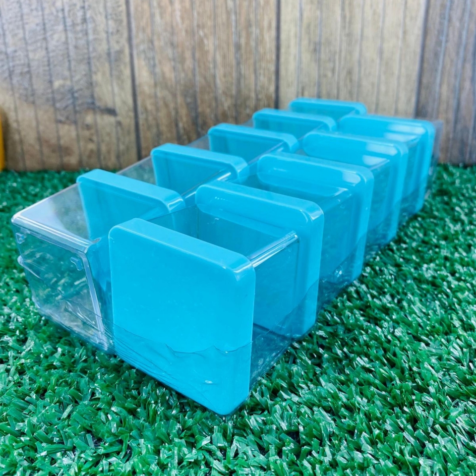 Caixa Acrílica 5x5cm -Tampa Azul Tiffany