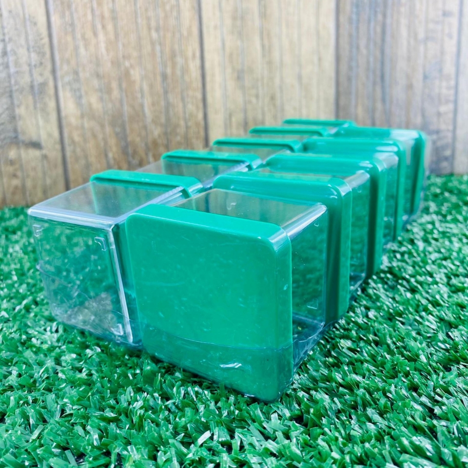 Caixa Acrílica 5x5cm - Tampa Verde