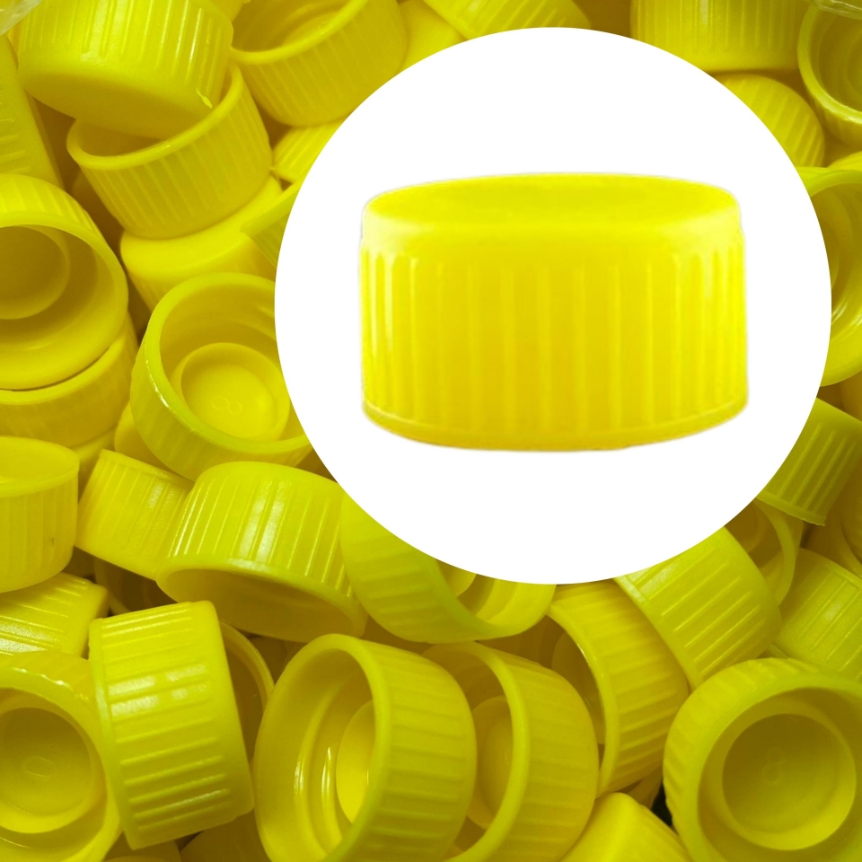 Tampa Plástica 18mm - Amarelo