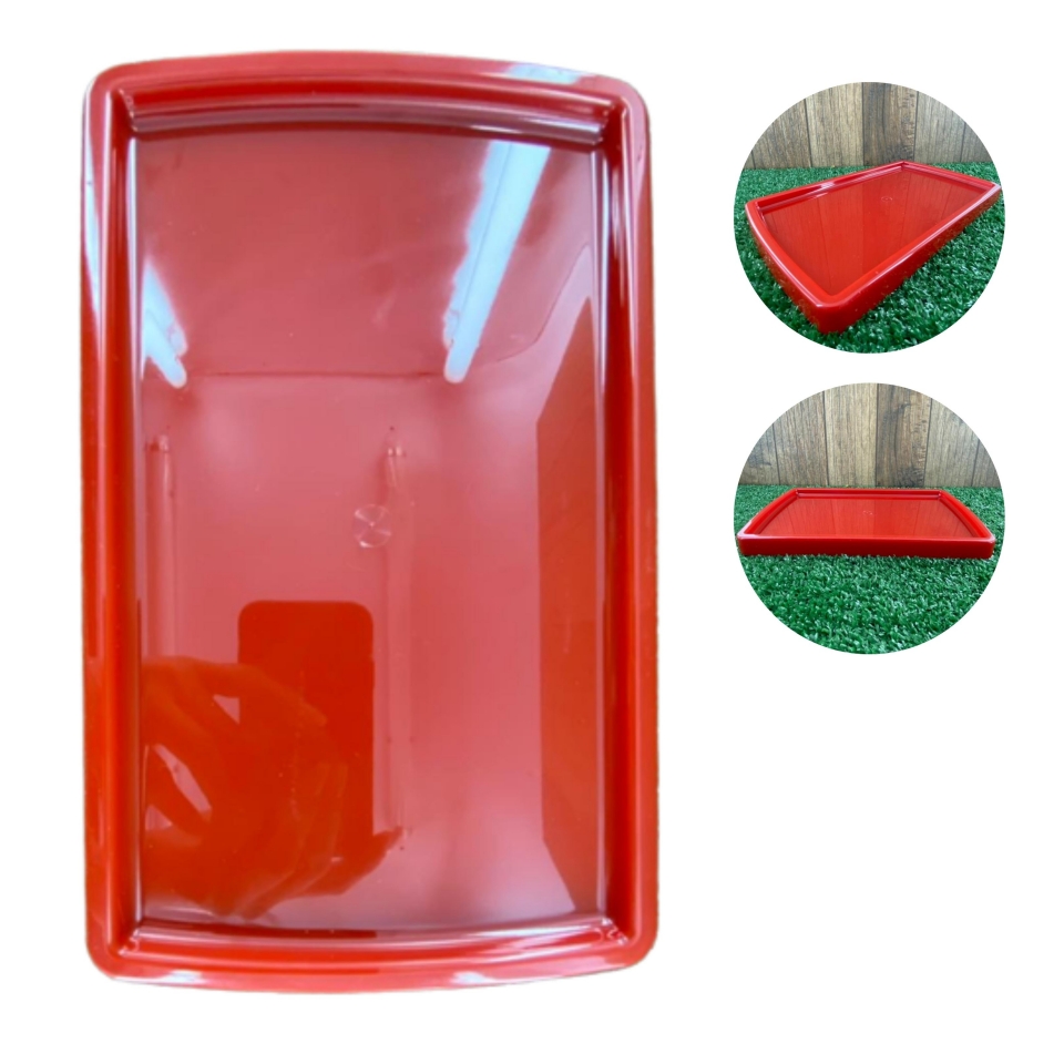 Bandeja Retangular 16X27CM - Vermelho - UND