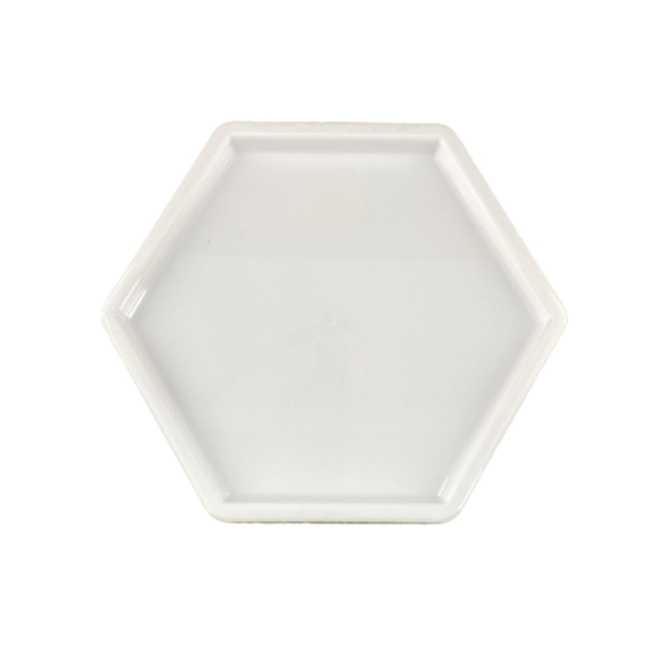 Bandeja Sextavada 18X16CM - Branca - UND