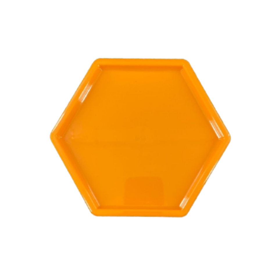 Bandeja Sextavada 18X16CM - Laranja - UND