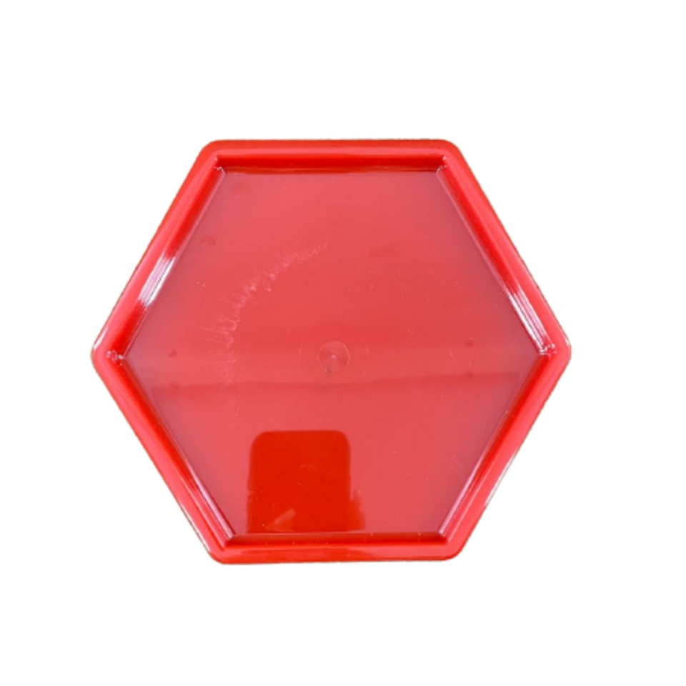 Bandeja Sextavada 18X16CM - Vermelho - UND