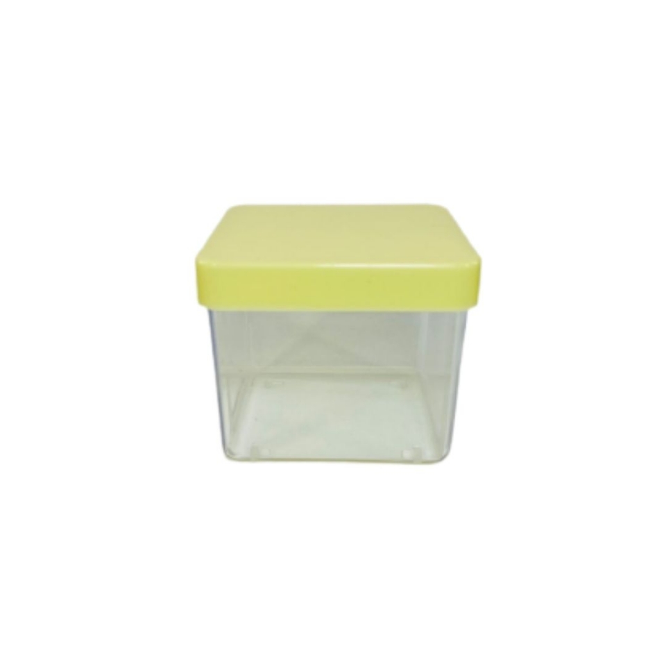 Caixa Acrílica 5x5cm - Tampa Amarelo Candy