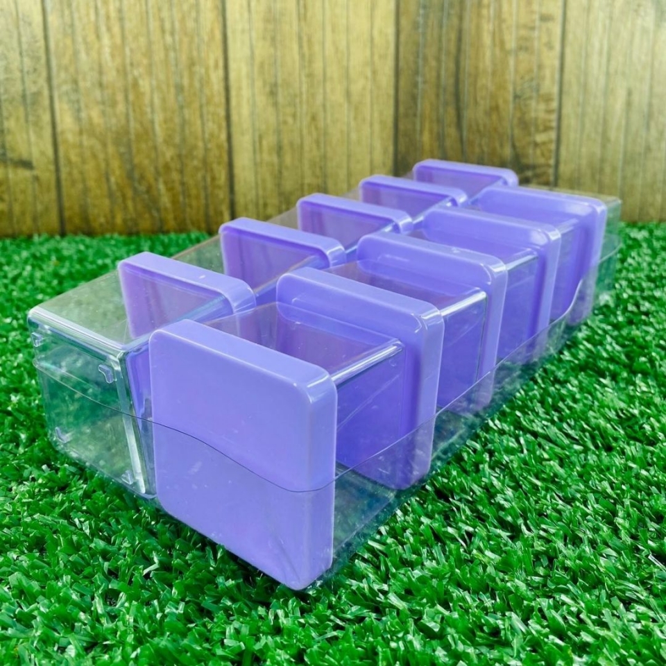 Caixa Acrílica 5x5cm - Tampa Lilás Candy