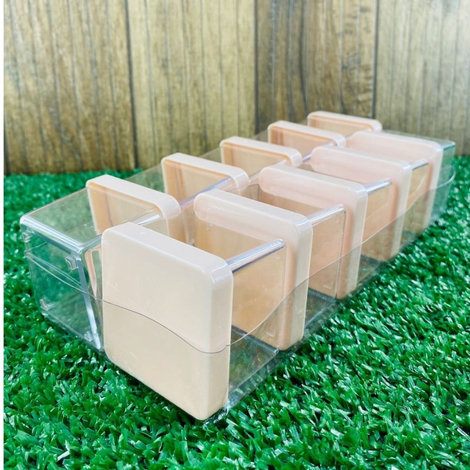 Caixa Acrílica 4x4 cm - Tampa Nude