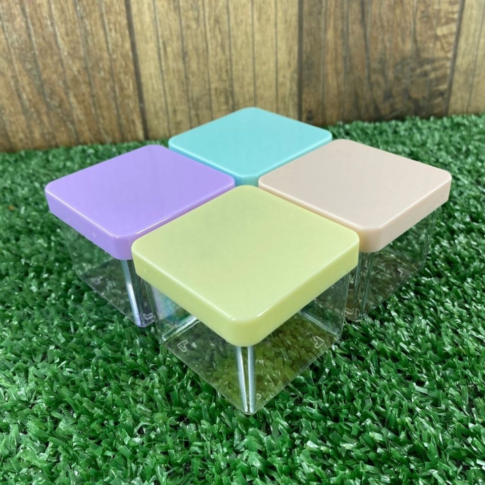 Caixa Acrílica 4x4 cm - Tampa Nude