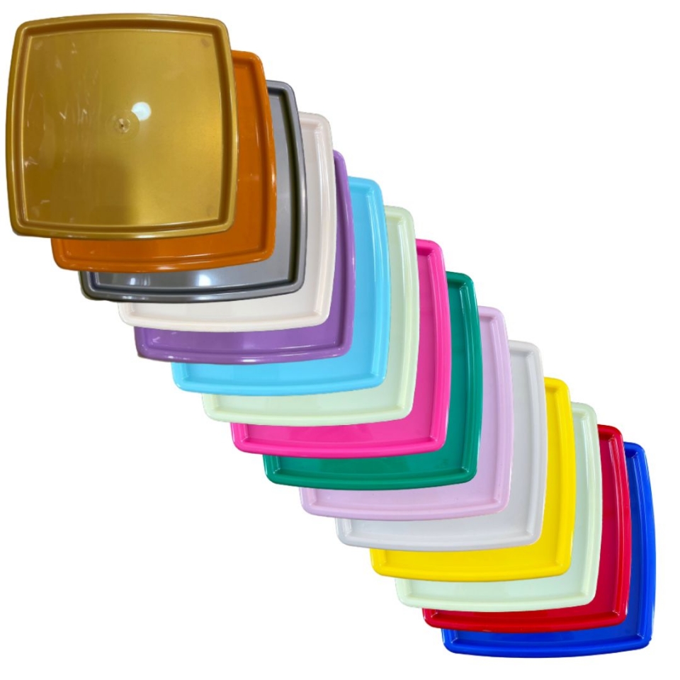 Bandeja Quadrada 18X18CM - Cristal - UND