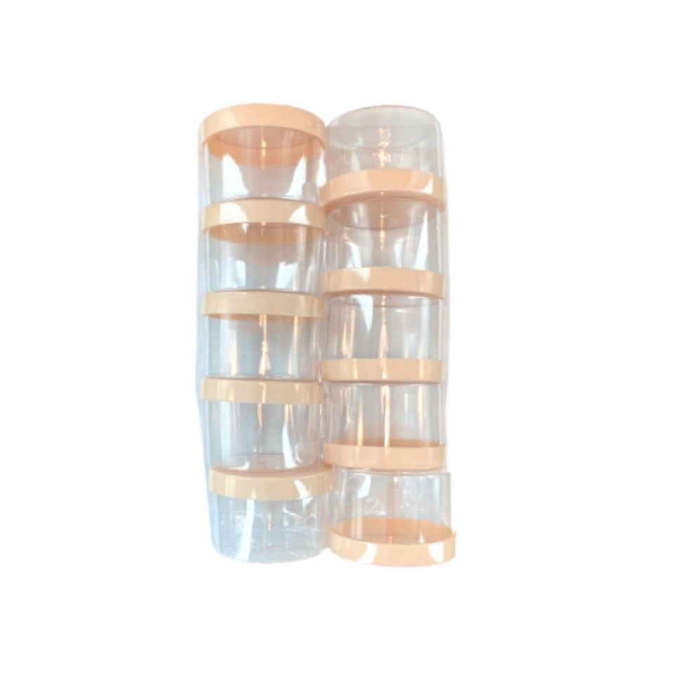 Pote redondo em acrílico 4,0x5,5 cm Nude