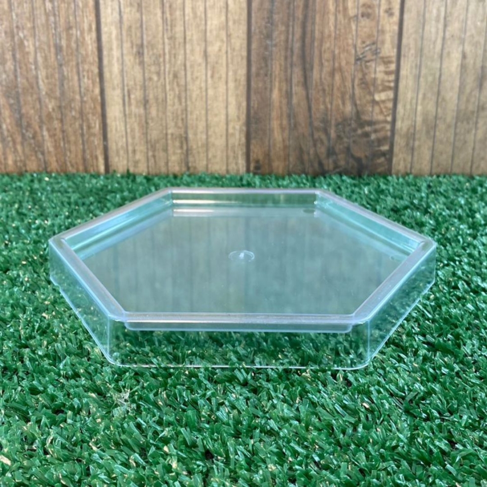 Bandeja Sextavada 18X16CM - Cristal - UND