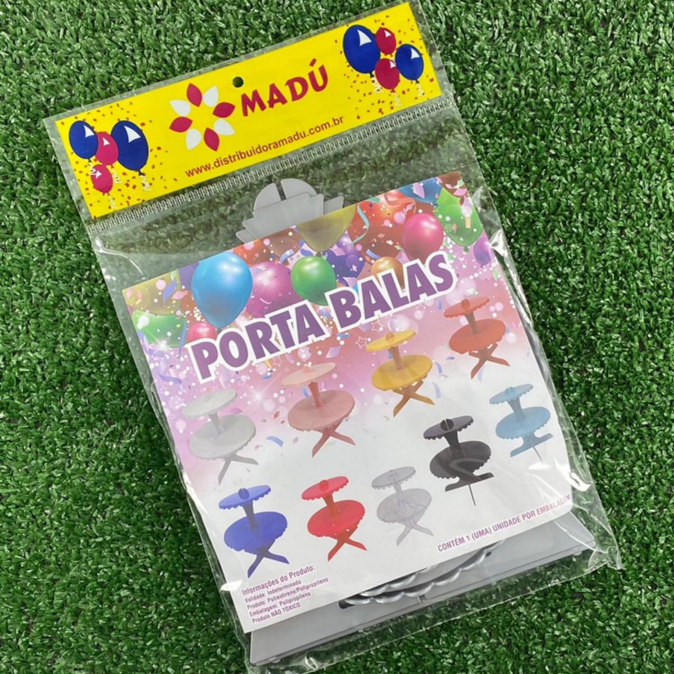 Porta Balas Duplo 22cm - Prata