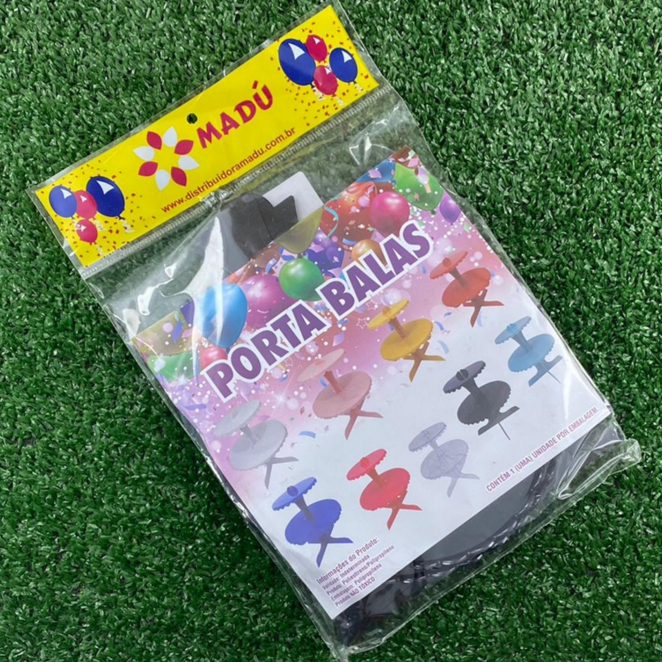 Porta Balas Duplo 22cm - Preto