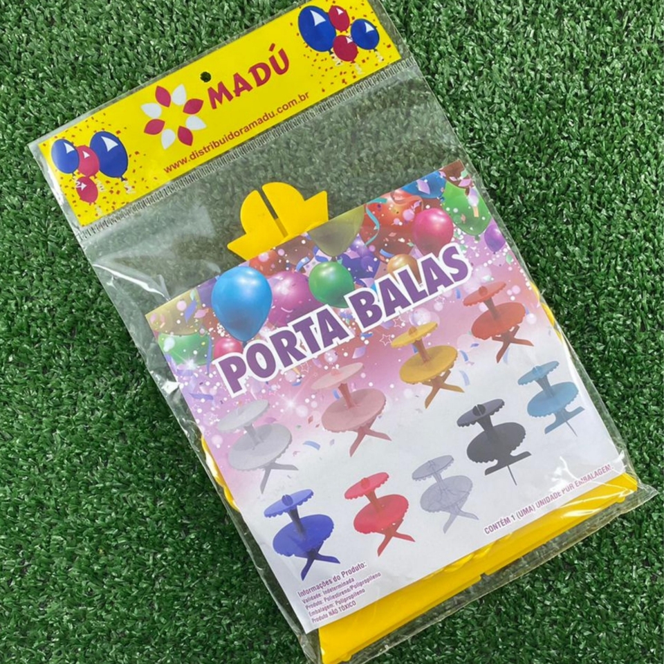 Porta Balas Duplo 22cm - Amarelo