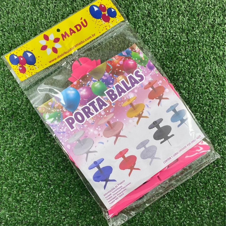 Porta Balas Duplo 22cm - Pink