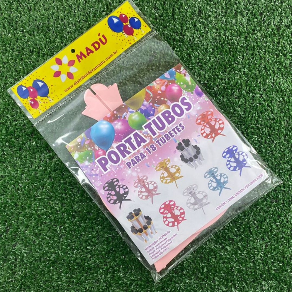 Porta Tubos Redondo - Rosa Bebê