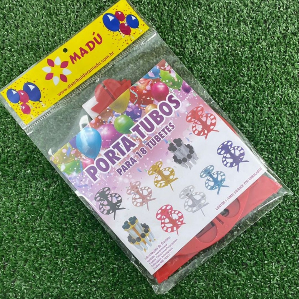 Porta Tubos Redondo - Vermelho