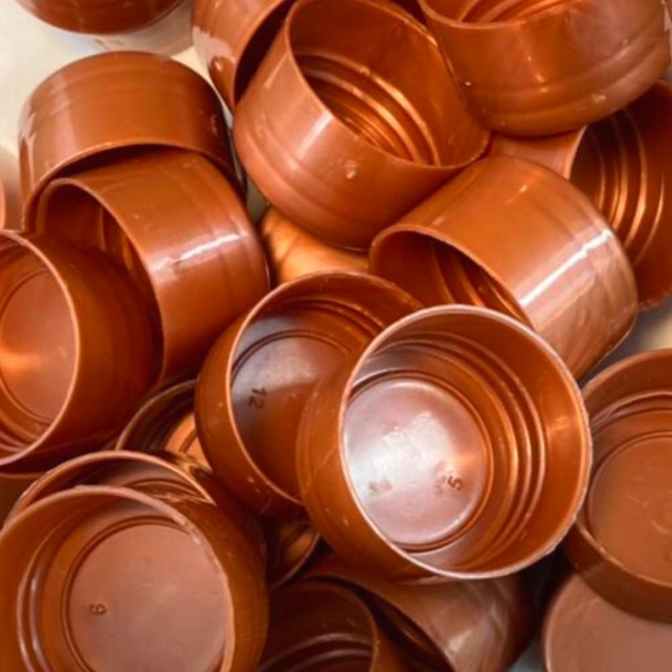 Tampa Plástica 28mm - Ouro rosé