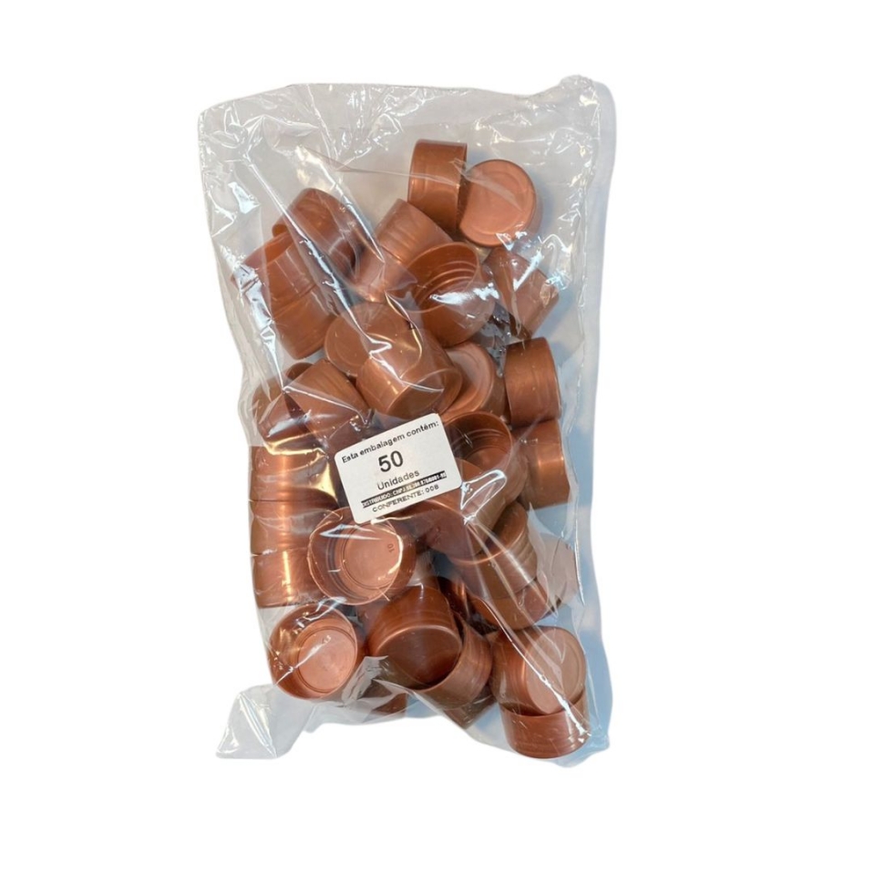 Tampa Plástica 28mm - Ouro rosé