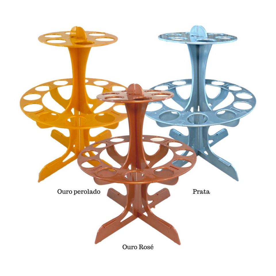 Porta Tubos Redondo - Ouro Rosé