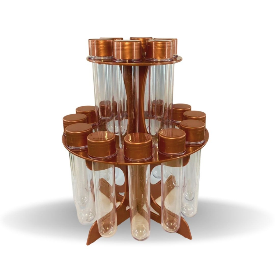 Porta Tubos Redondo - Ouro Rosé