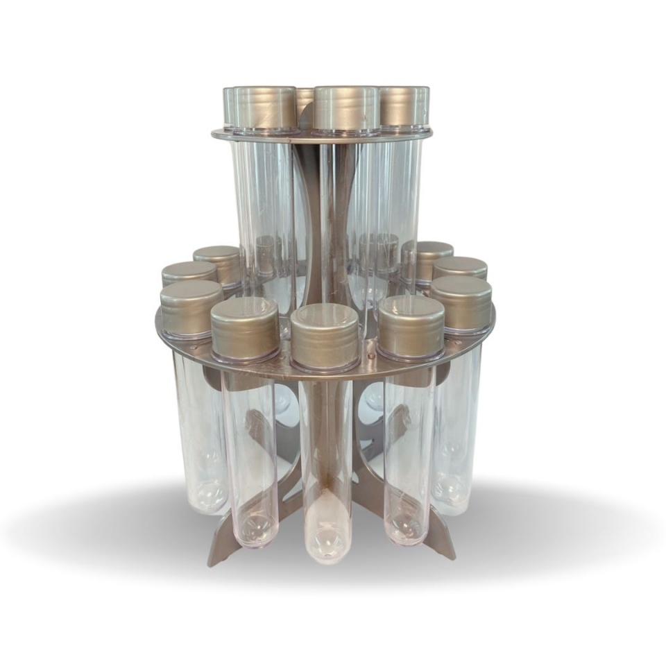 Porta Tubos Redondo - Prata