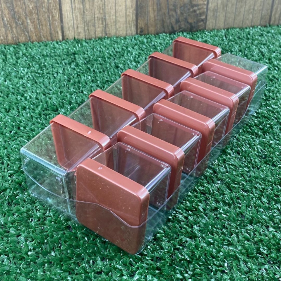 Caixa Acrílica 5x5cm - Tampa Ouro rosé