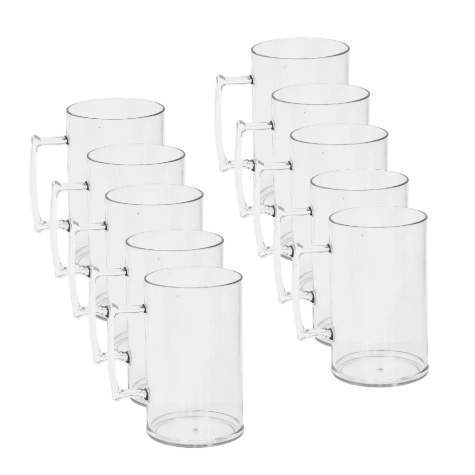 Caneca Acrílica Personalização 330ml - Transparente