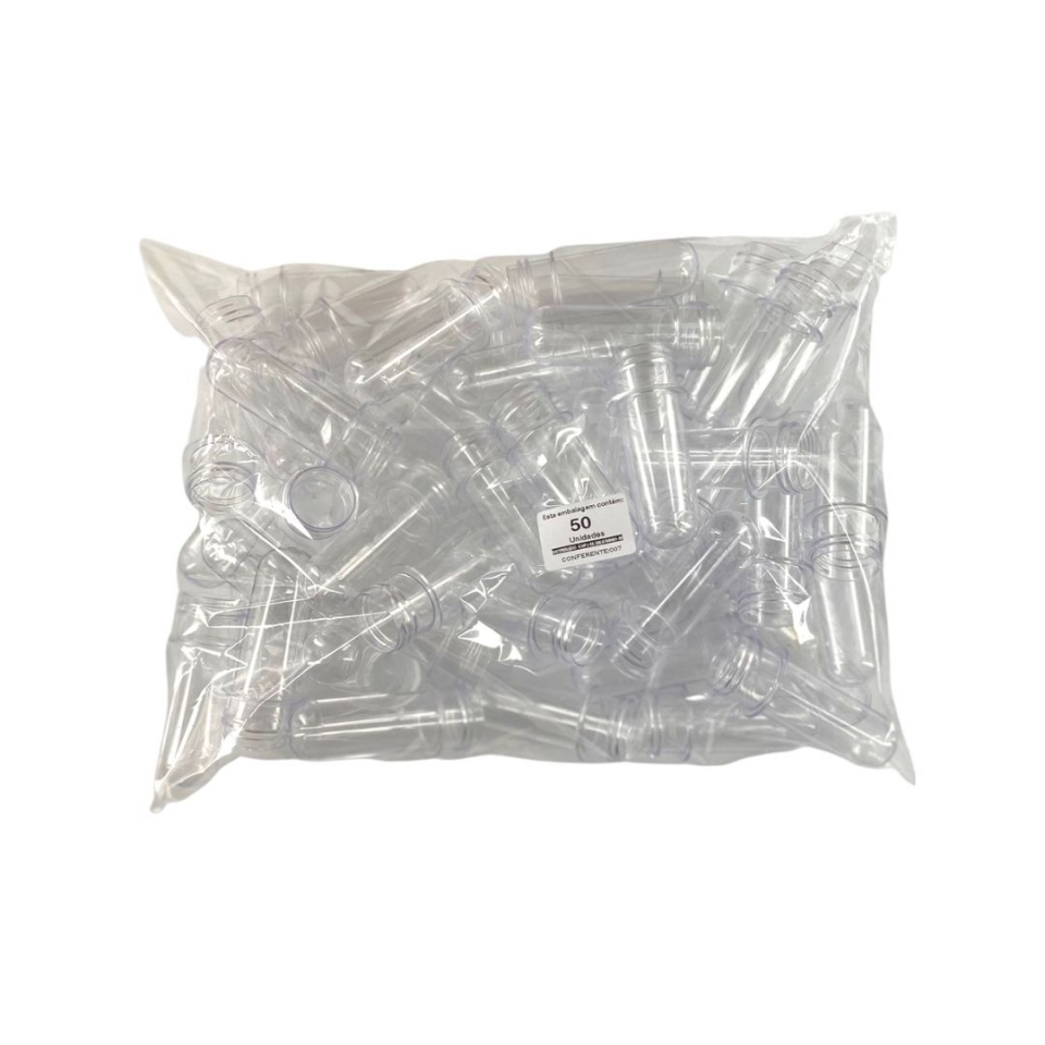 Tubete em Acrílico 8cm - Cristal