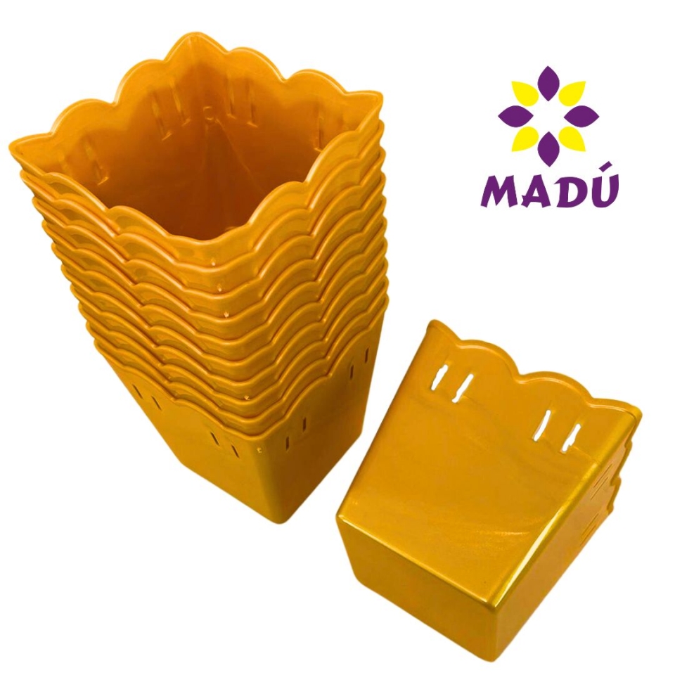 Cachepot Plástico PF 10 und - Ouro perolado - Produtos – Distribuidora Madú