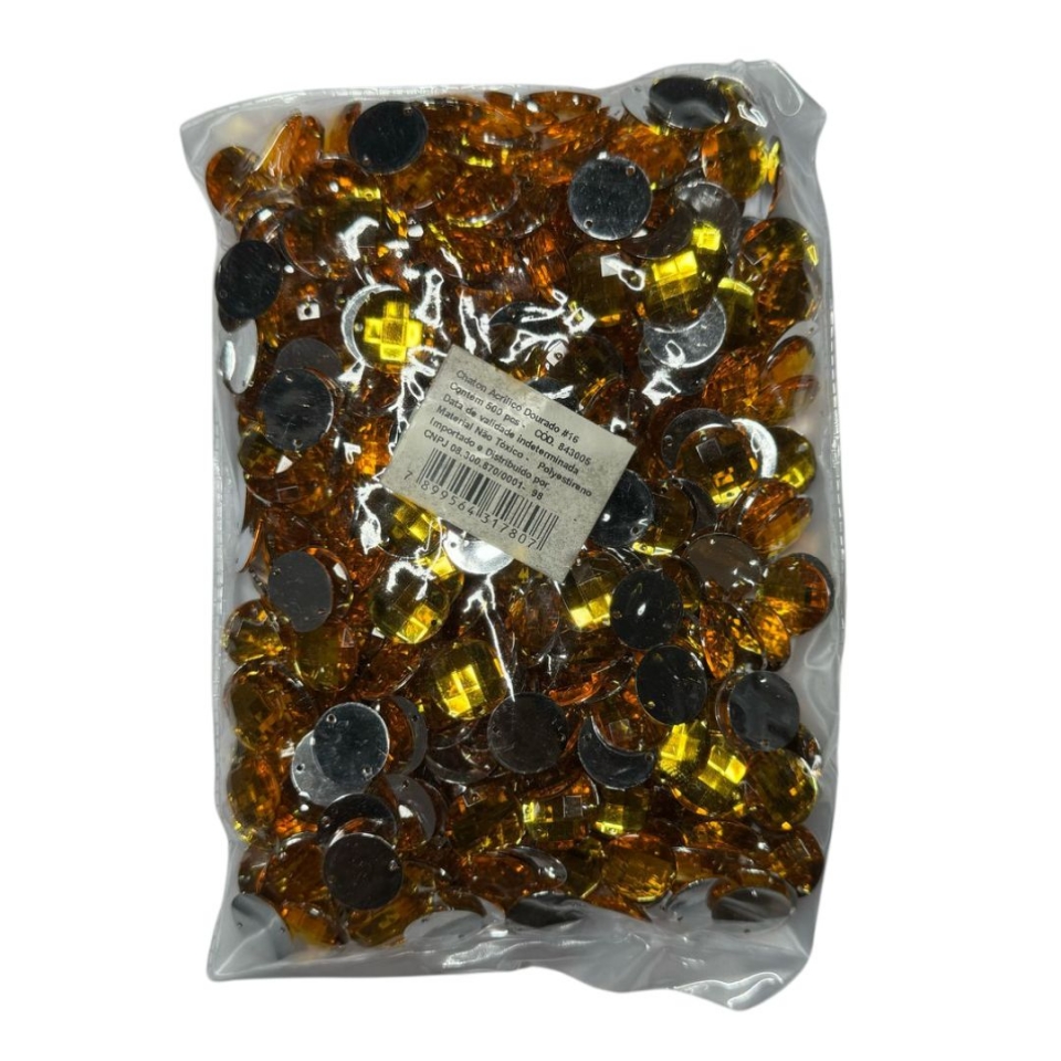 Chaton Redondo 16mm - Dourado