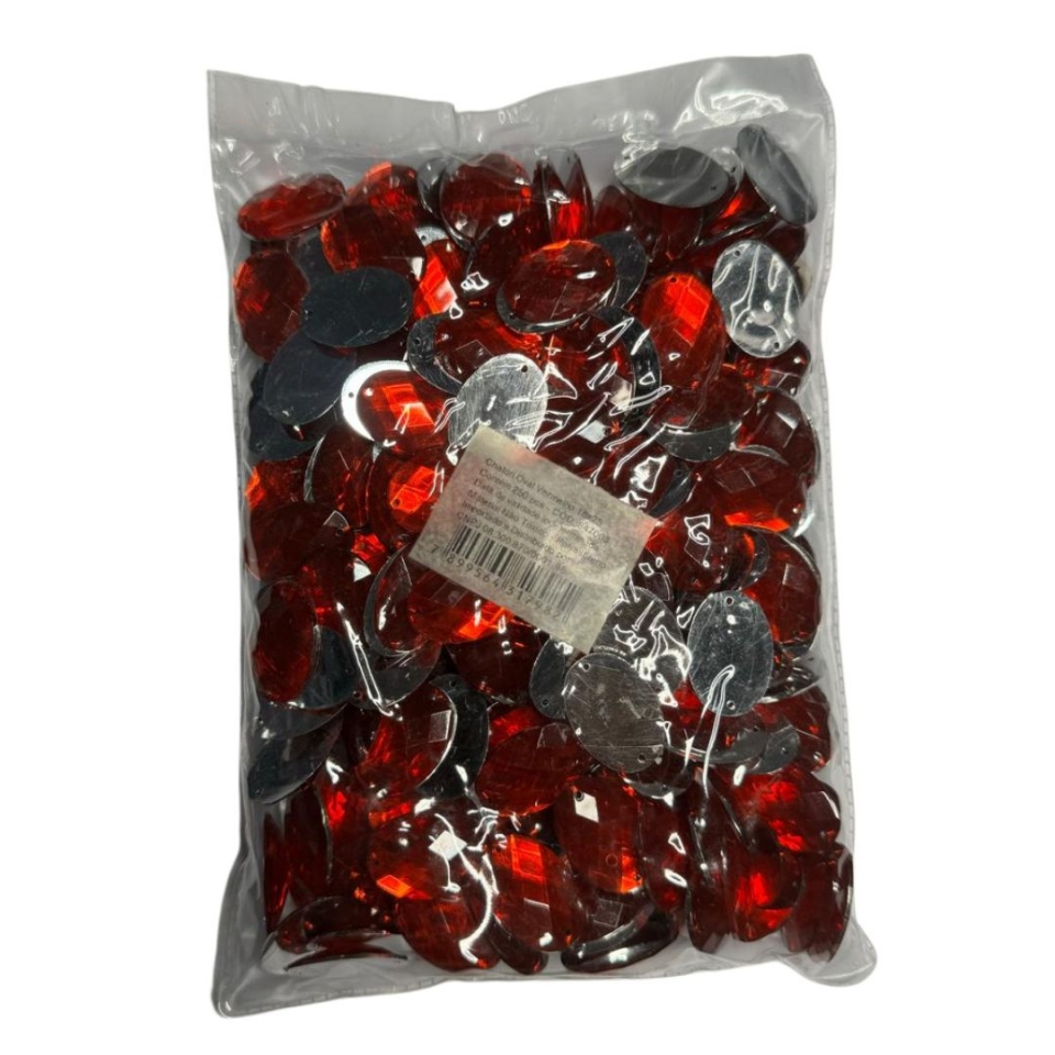 Chaton Oval 18x25 - Vermelho