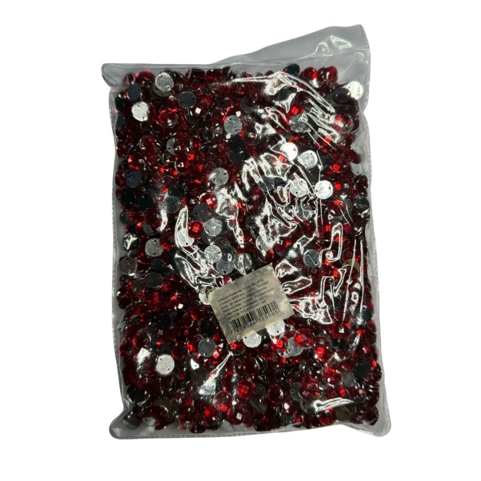 Chaton Redondo 10mm - Vermelho