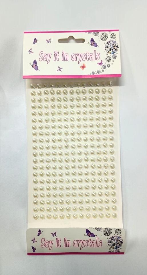 Meia Pérola Adesiva Natural- 4mm