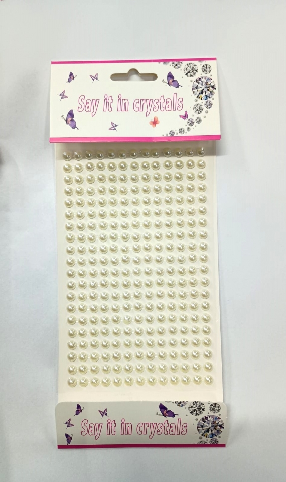 Meia Pérola Adesiva Natural - 6mm