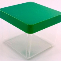 Caixa Acrlica 4x4 cm - Tampa Verde