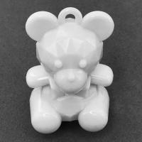 Urso Acrlico Mdio 35mm Pct 500g - Branco