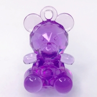 Urso Acrlico Mdio 35mm - Lils Cristal